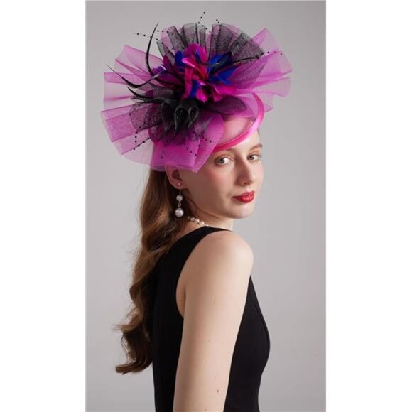 Women's Kentucky Derby Church Dress Hat Stylea-rose - Picture 6 of 6